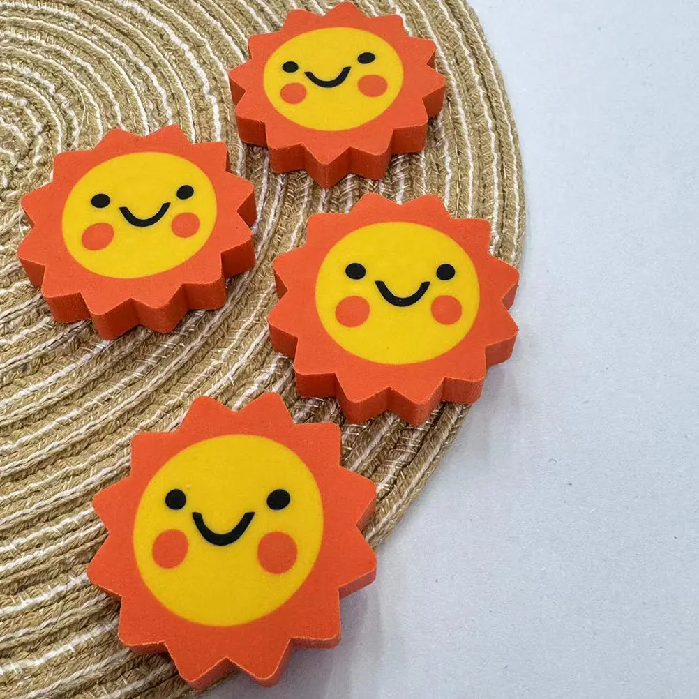 50 قطعة محايات عباد الشمس الصغيرة اللطيفة للأطفال اللوازم المدرسية السائبة محايات قلم رصاص ناعمة الفصول الدراسية جوائز متعة قلم رصاص ممحاة علوية