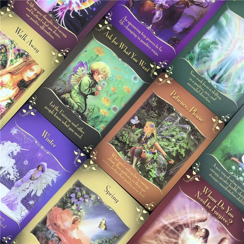 Magical Messages From The Fairies Tarot Cards Mysterious Fate Divination Tarot Cards Deck Board Game For Kids Women