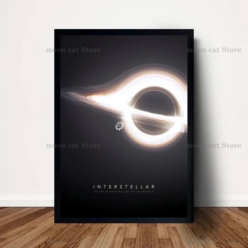 Sci-fi movie interstellar movie poster canvas painting universe planet wall art picture modern room home decoration