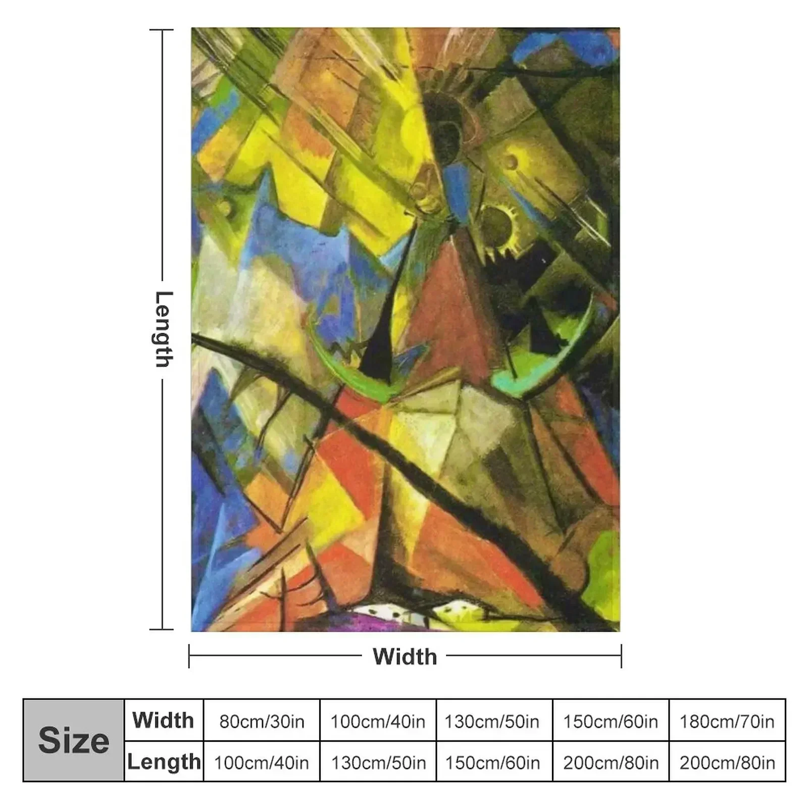 Tirol by Franz Marc Throw Blanket couch cozy soft plush fuzzy picnic outdoor blanket