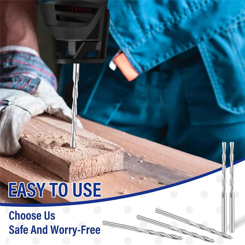 

Sturdy 50Pcs 1/8 Inch Drill Bit For Wood And Plastic Guide Point Cutting Bits Diameter Wood Router Bits,For Use With Spiral Saw
