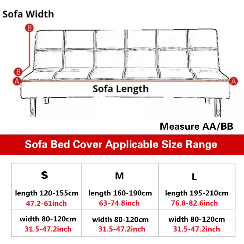 New All-inclusive Armless Jacquard Sofa Bed Cover,stretch Futon Sofa Slipcovers,sofa Protector for Kid,pets,easy To Wash