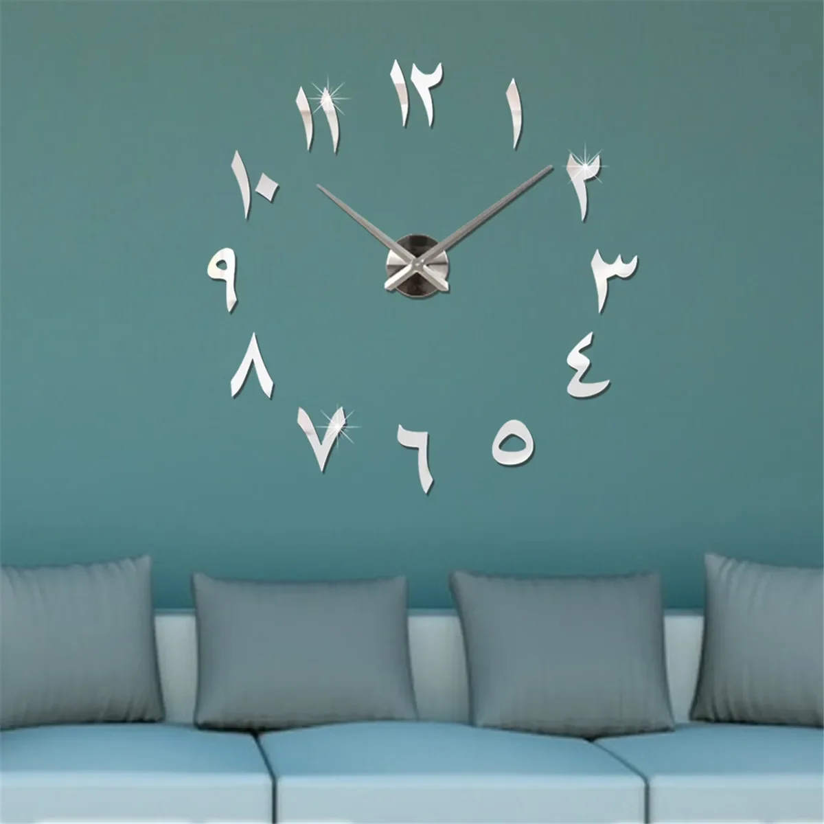 

DIY Wall Clock Living Room Creative Acrylic Wall Watch Three-dimensional Large Digital Clock Home Decoration Quartz Clock