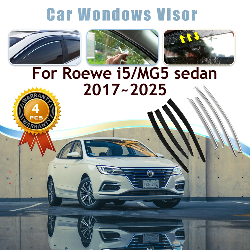 

Car Window Visors For Roewe i5 AP31 MG5 Sedan AP31 2017~2025 Waterproof Rain Guards Deflectors Windshields Trim Auto Accessories