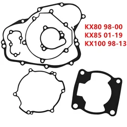 Motorcycle Crankcase Engine Cover Gasket Kits Set For Kawasaki KX80 1998-2000 KX85 2001-2019 KX100 98-13