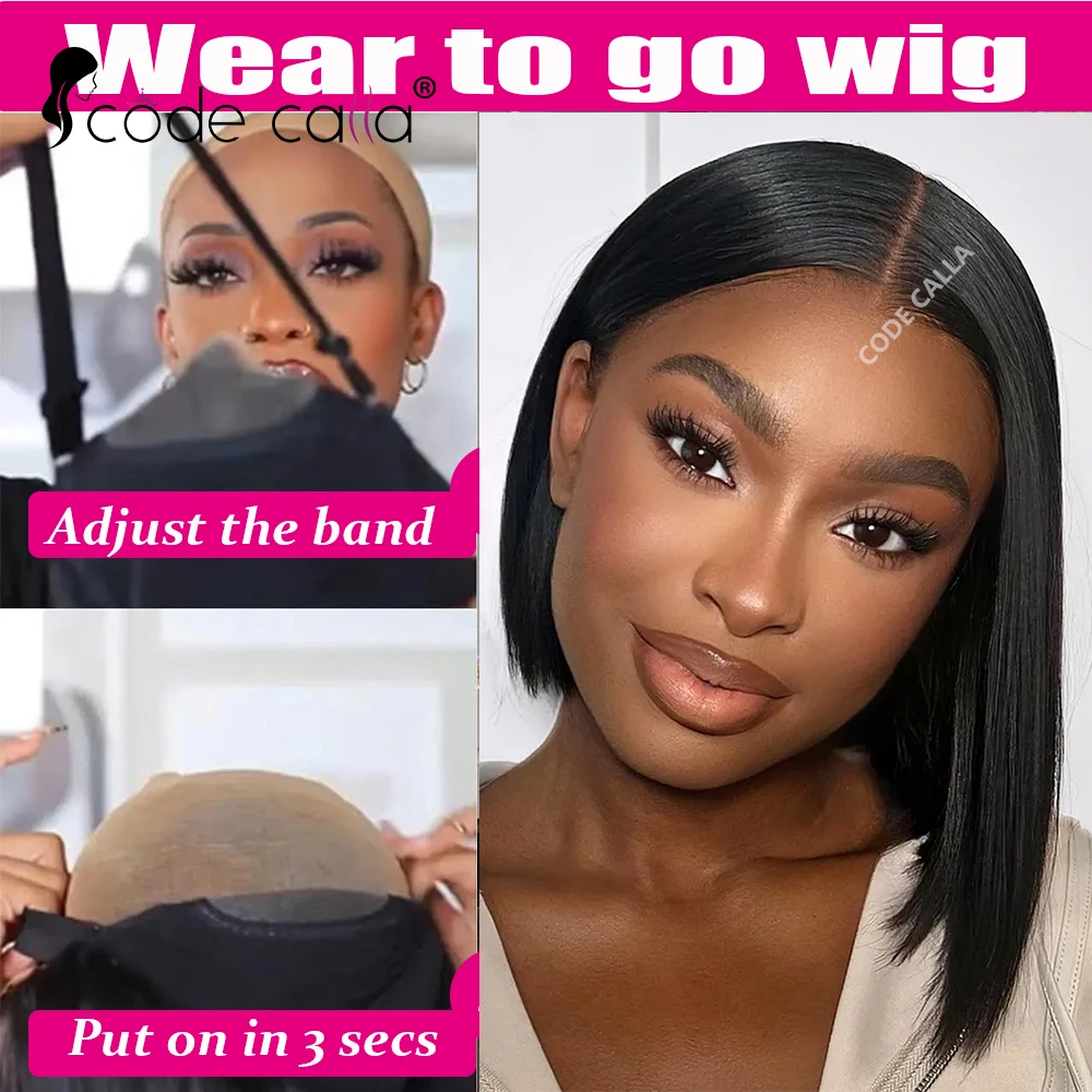 Short Straight Bob Wigs Glueless Wigs Human Hair Brazilian HD Lace Front Human Hair Wigs Pre Plucked 6x4 Lace Wigs Remy Hair