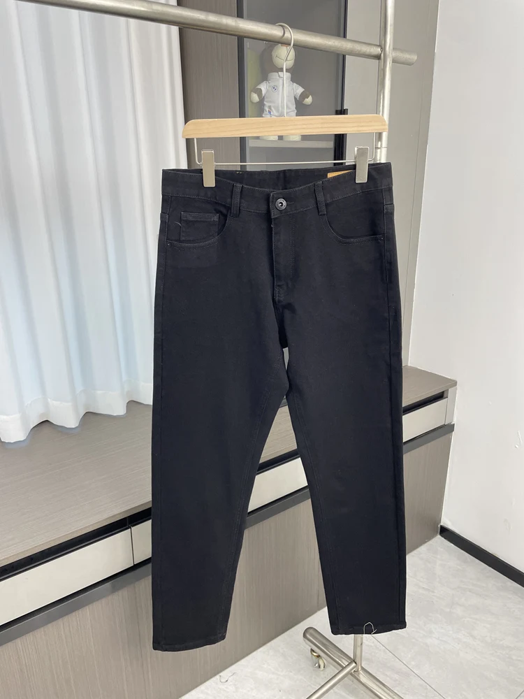 

Sle Comfortable Stretchy Faionable Retro Men's Casual Denim Jeans Autumn Winter Straight Leg mid Waist Long Trou...
