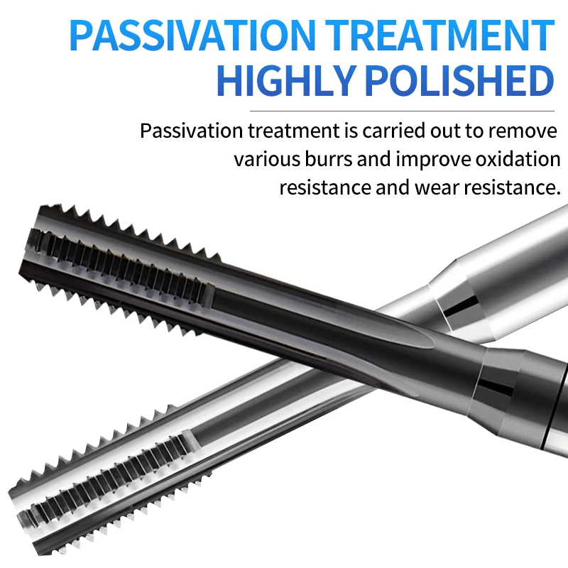 Carbide Tap DIN Standard Internal Coolant Straight Fluted Tap Extended For Hole Tapping M3-M18 6HX For Aluminum/Steel