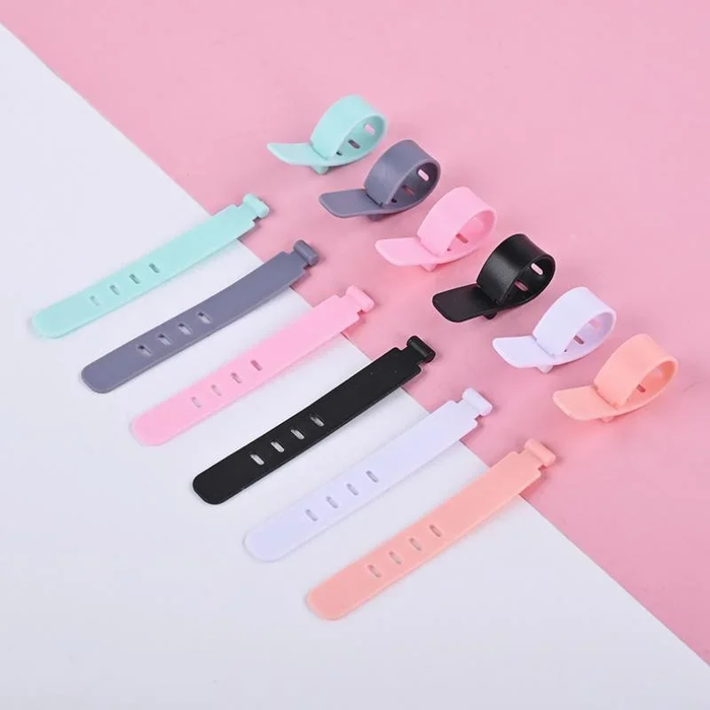 10Pcs/set Cable Organizer Earphone Clip Charger Cord Management Silicone Wire Manager Holder Data Line Bobbin Winder Straps