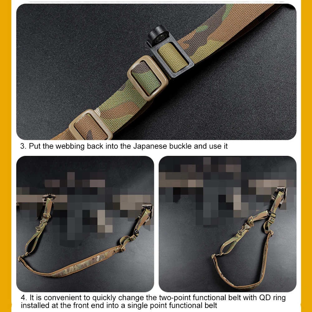 อะแดปเตอร์แปลงสลิงแบบ 2 ต่อ 1 สำหรับติดตั้งแบบ QD หมุนได้ ใช้งานง่าย พกพาสะดวก อุปกรณ์เสริมสำหรับการล่าสัตว์