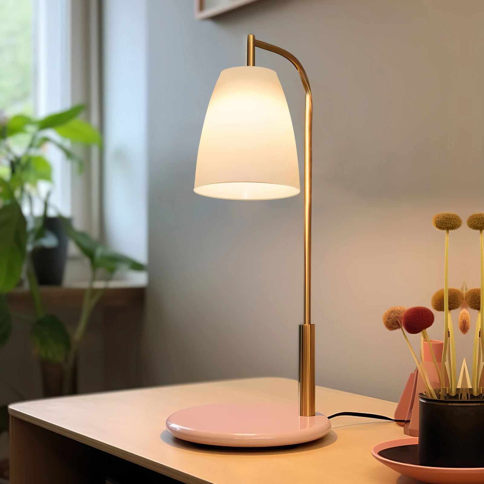 

Plastic Lampshade Table Lamp Shade Lightweight Replacement Decorative Lamp Cover for Desk Bedroom Study Table Light Shade