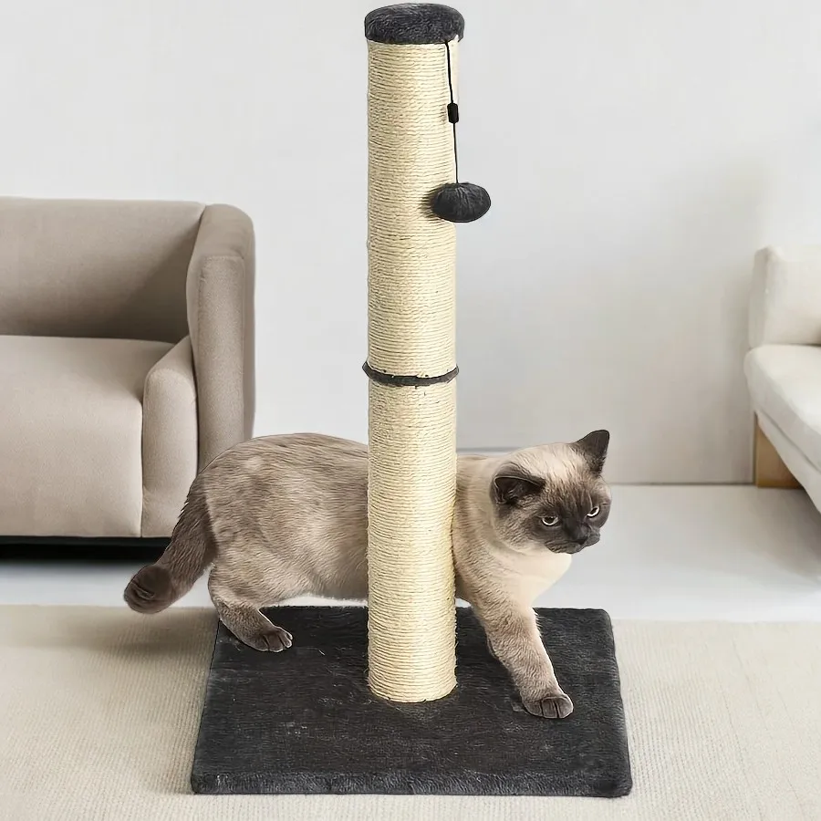 Two Section Vertical Sisal Material Safe Cat Climbing Frame Tree Modern Stable Design Cat Scratching Post for Cats