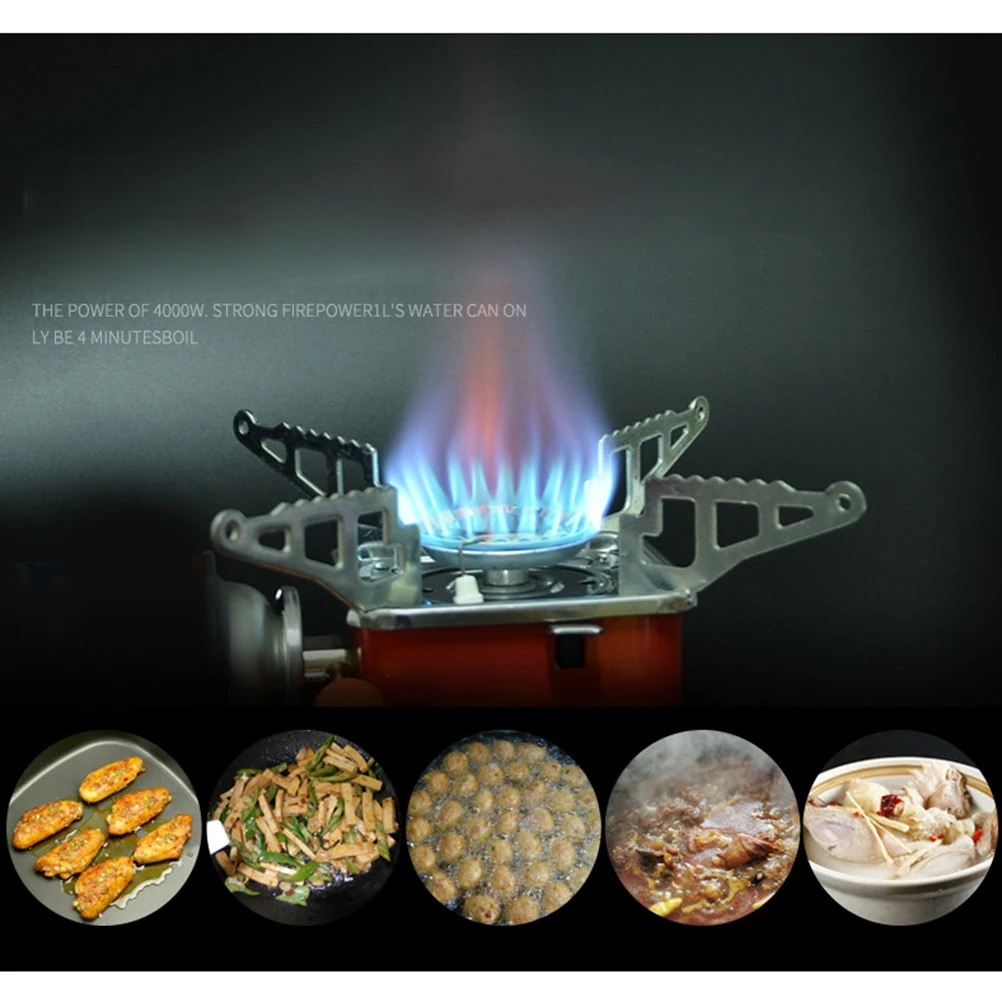 

Portable Folding Stove Mini Burner for Camping Hiking Small Size Light Weight Fully Burning Less Smoke Outdoor Activities Gas