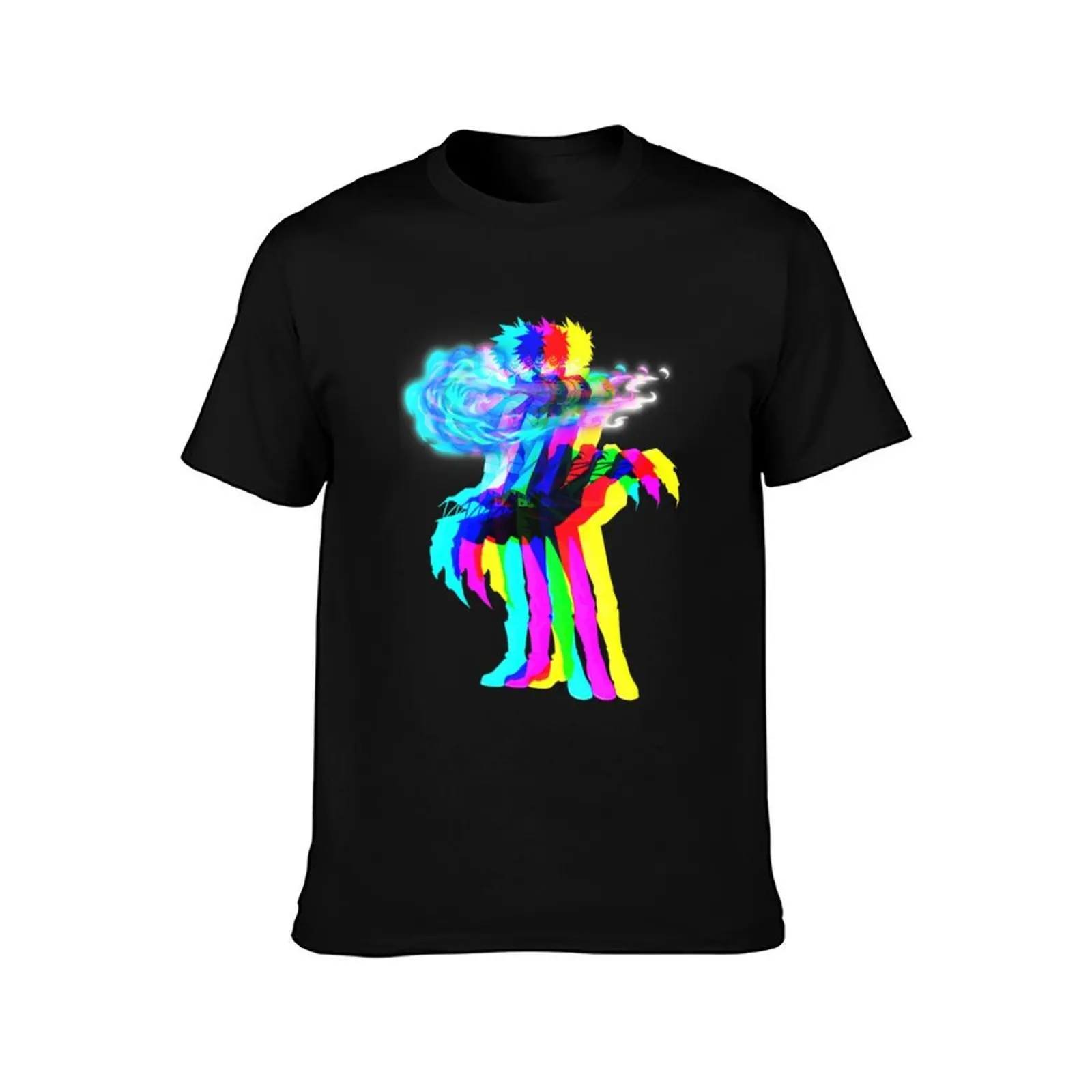 Glitched Dabi T-Shirt, Summer Casual Cotton Tee, Oversized Streetwear Tops, Vintage Graphic Print, Loose Fit Short Sleeve
