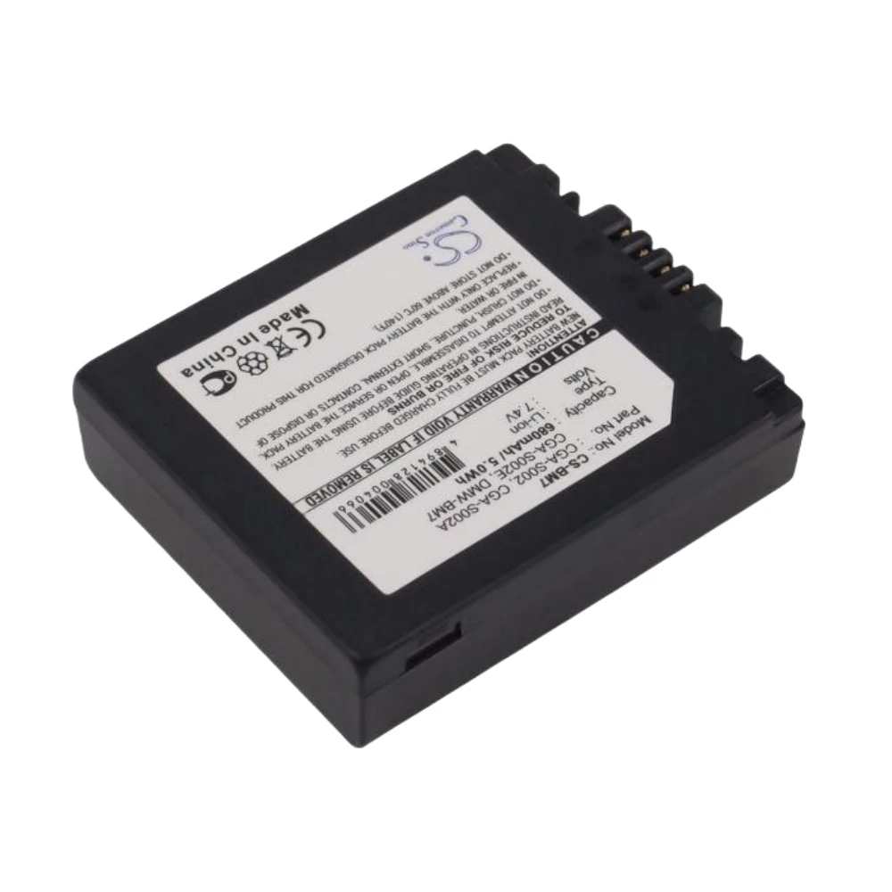 파나소닉용 리튬 이온 카메라 배터리, 7.4V, 680mAh,Lumix DMC-FZ1 DMC-FZ10 DMC-FZ10EB,CGA-S002 CGA-S002A CGR-S002 CGR-S002E DMW-BM7