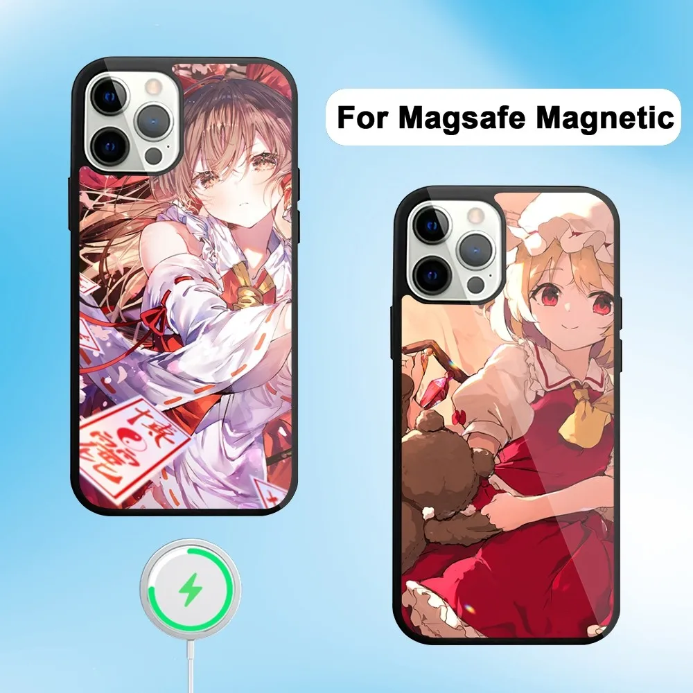 Game Touhou Project Kawai Girl Phone Case For iphone Pro Max 11 Plus 12 14 15 13 Mini Magsafe Magnetic Wireless Charging Shell