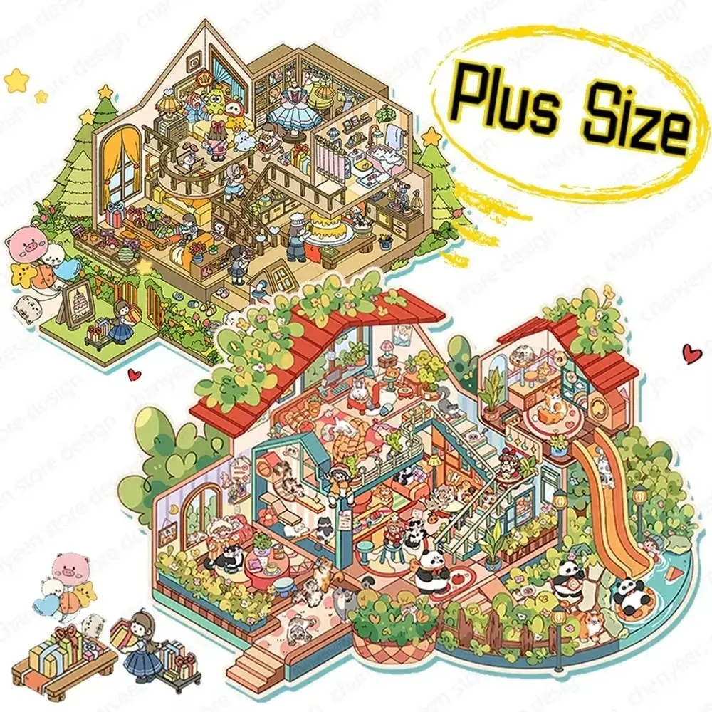 Adesivi paesaggistici 3D in PET Taglie forti Capibara Collage di scene in miniatura Adesivo tridimensionale per incollare impilabile multiplo dei topici