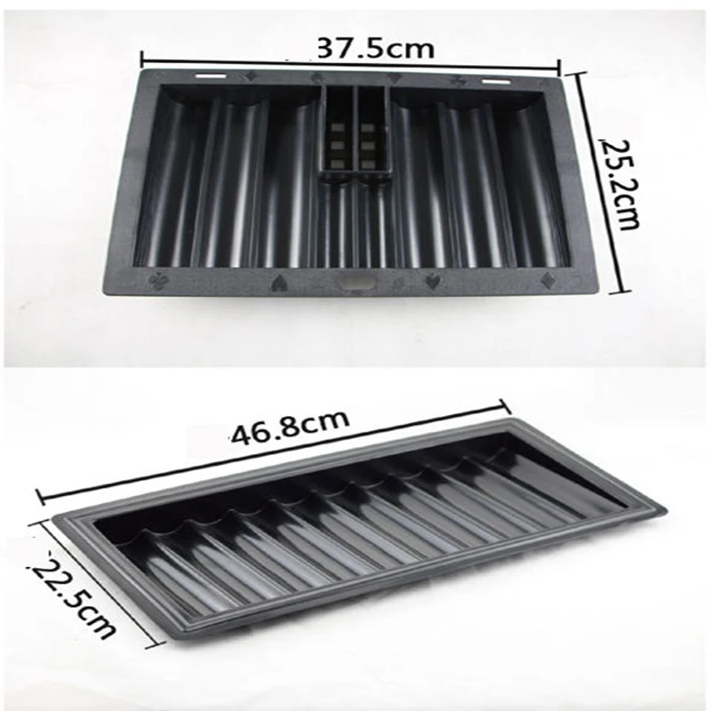 Mesa de póker de Texas acrílica 350/500, accesorios de mesa para juegos de mesa, bandeja, caja de fichas, estante de almacenamiento, fichas de Casino