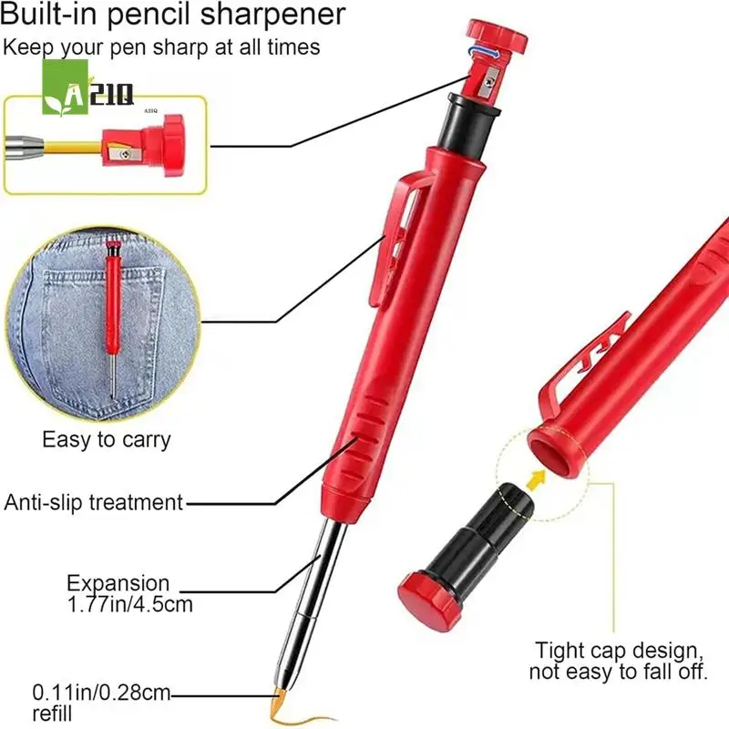 

A21Q - Набор механических столярных карандашей, инструменты для маркировки граффити, подходящие для плотников, строителей