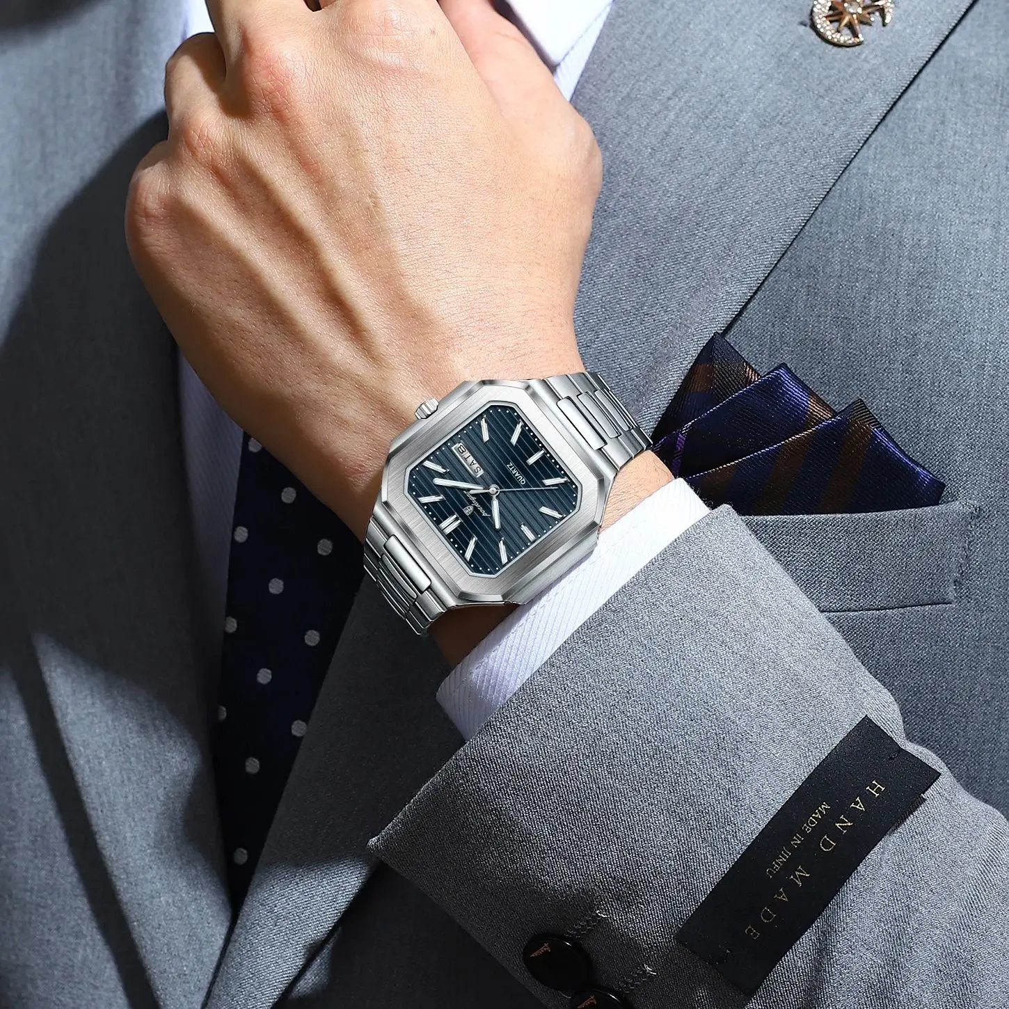 Men's Business Waterproof Luminous Date Week Watch
