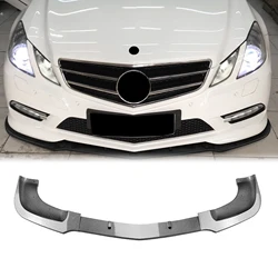 Front Bumper Spoiler Lip For Mercedes Benz E Class W207 C207 Coupe 2009-2012 Gloss Black/Carbon Fiber Look Splitter Protector