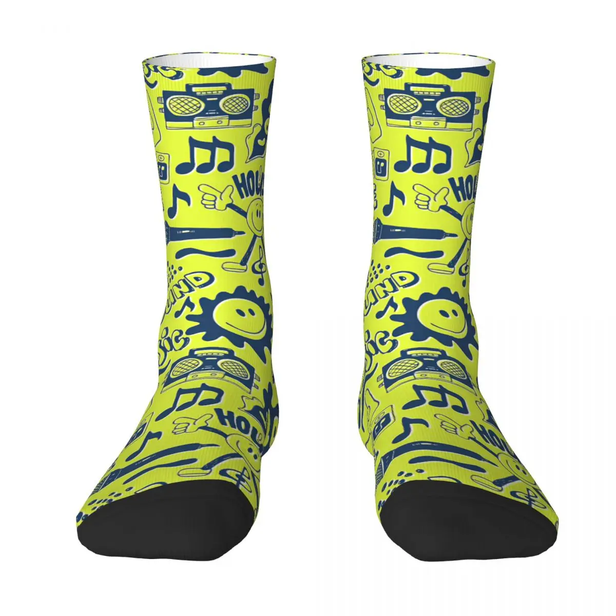 Seamless Pattern Musical Doodles Pop Art Adult Socks,Unisex socks,men Socks women Socks