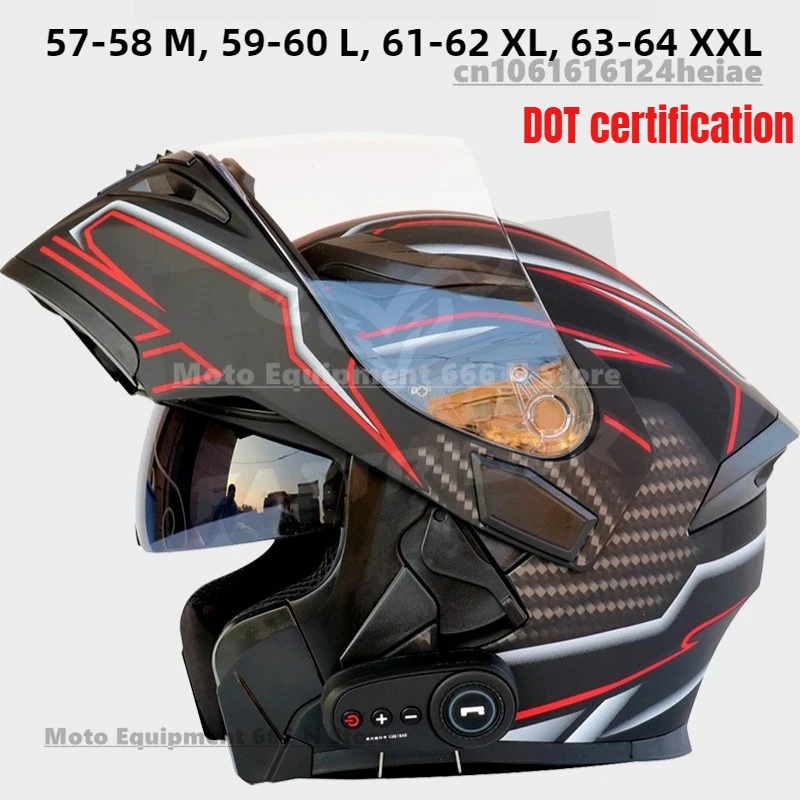 casque-bluetooth-double-lentille-casque-rabattable-casque-de-moto-cool-casques-de-moto-integraux-certification-dot-modulaire