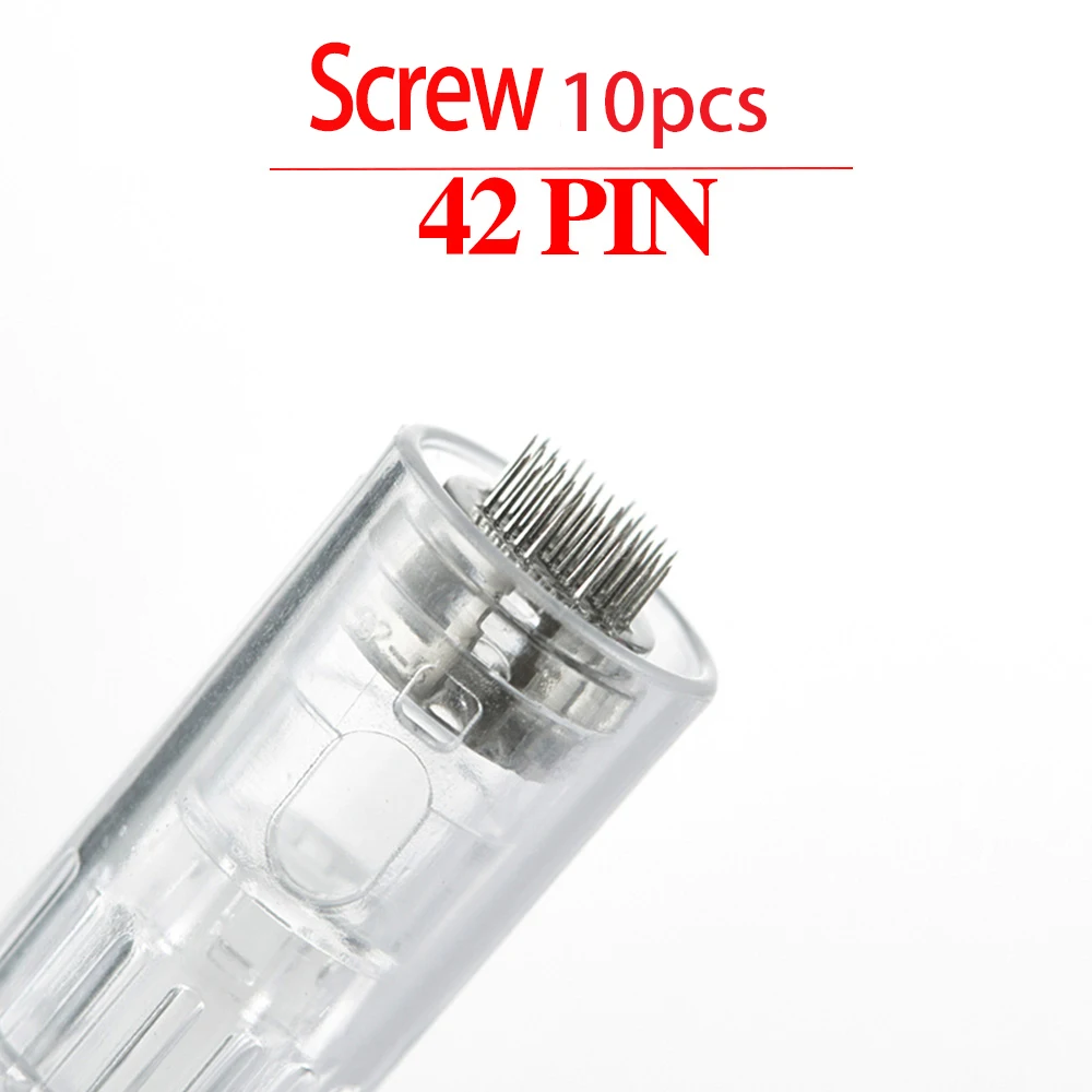 Schraubkartuschen für Microneedling Derma Pen 10/20/50 Stück Mikronadeln für Schönheitspflege 9/12/24/36/42 Pin Round Nano 3D 5D