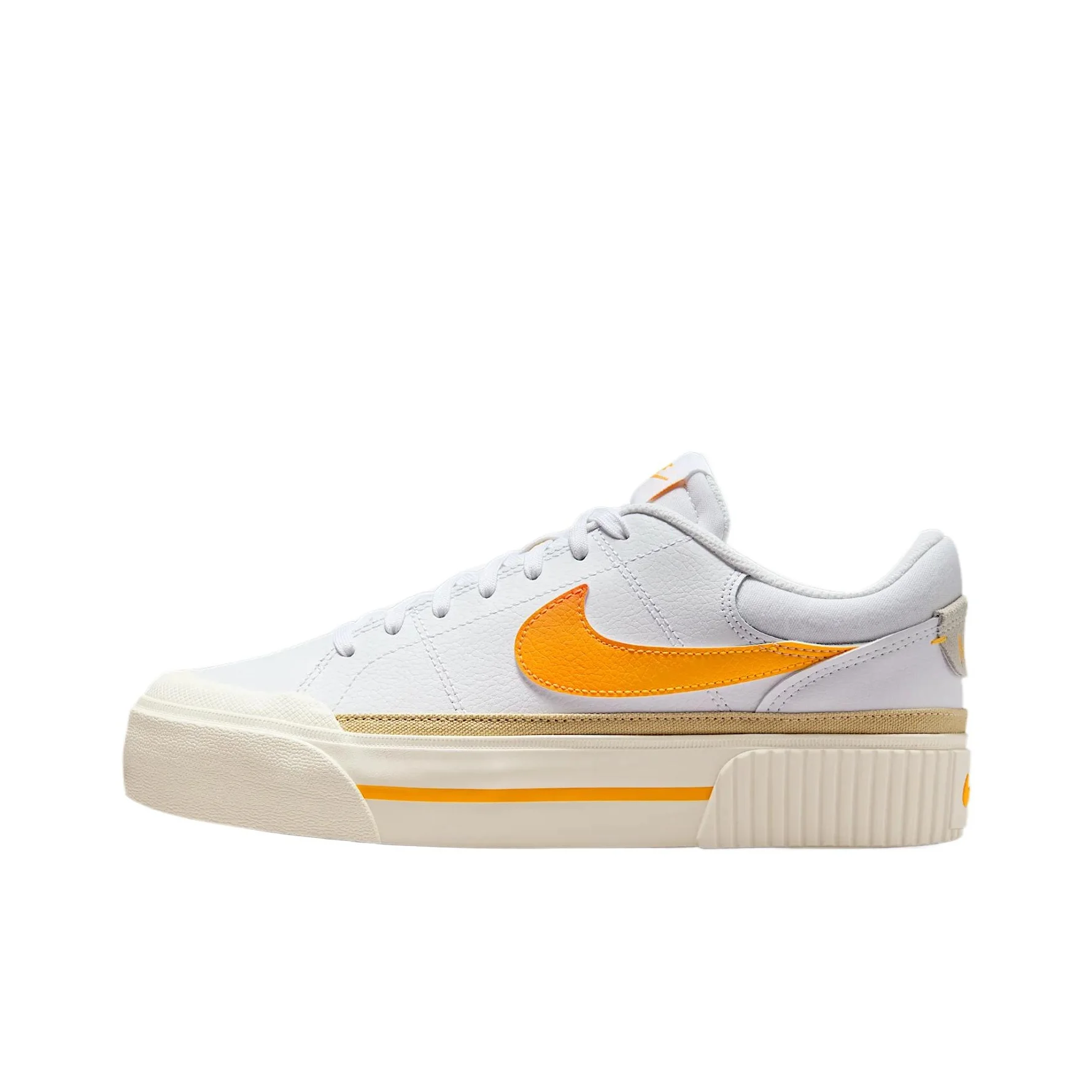 Nike Low top Skateboard Shoes Women's White Orange DM7590-109
