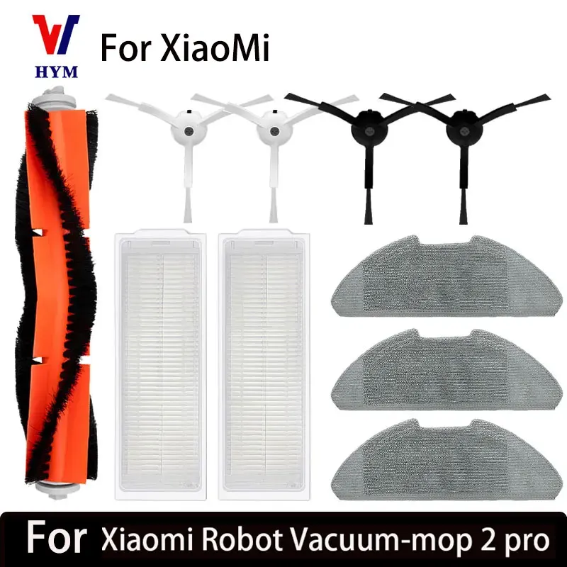 Para Xiaomi Mi Robot aspirador-mopa 2 Pro/Lite MJST1SHW MJSTL filtro Hepa paño de mopa Cepillo Lateral principal accesorios para aspiradoras Mijia