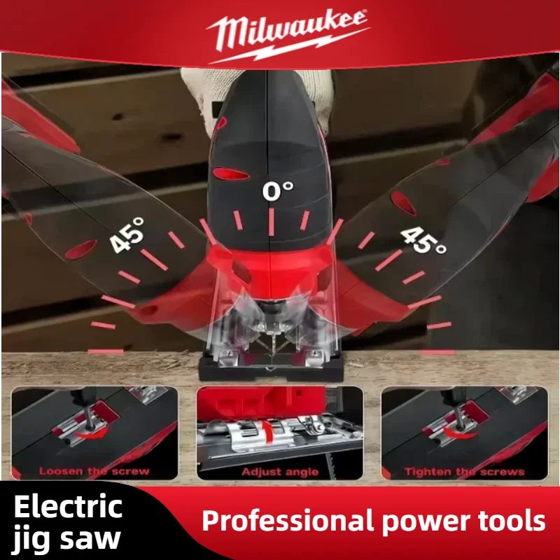 Milwaukee 3000 giri/min sega curva senza spazzole seghetto alternativo elettrico a batteria utensile elettrico portatile regolabile per la lavorazione del legno 18V