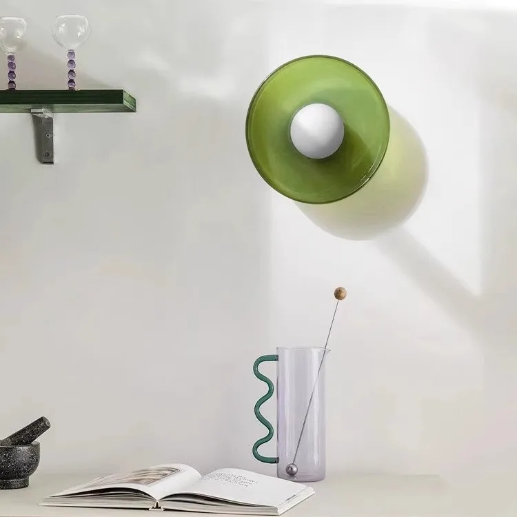 مصباح جداري زجاجي إبداعي فاخر لغرفة المعيشة، سلالم الممر، مصباح بجانب السرير لغرفة النوم #3