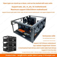 Stackable open chassis X79X99 dual-channel EATX motherboard bracket vertical and horizontal AI supercomputer rack