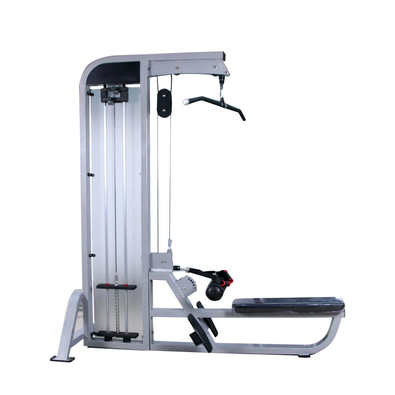 commercial quality dual function gym fitness equipment lat pull down/low row machine for indoor workout