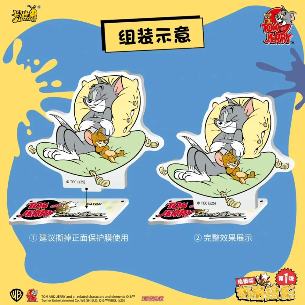 KAYOU 本物のアニメーショントムとジェリー周辺アクリルスタンドフィギュア漫画 Q バージョンキャラクターモデルおもちゃ誕生日プレゼント