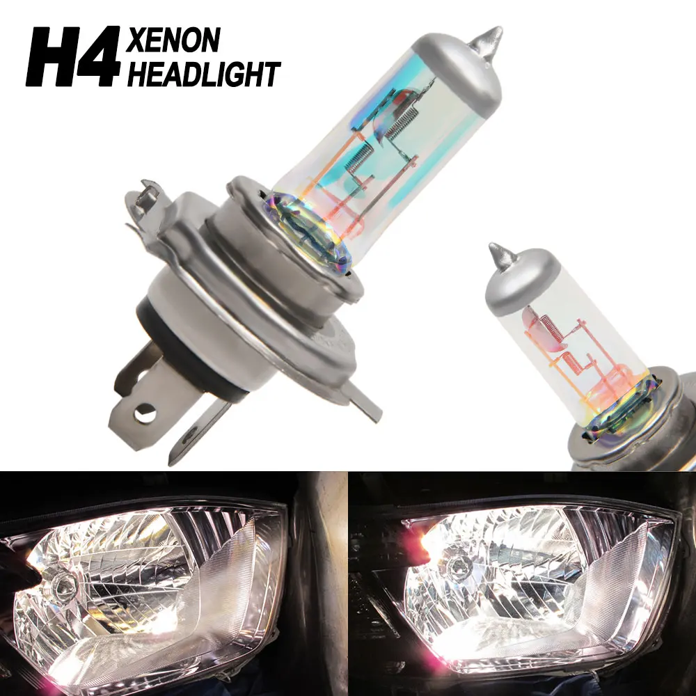 2PCS  H4 Car Headlight Bulbs 12V 55W Headlight Bulbs Super Bright Car Anti-fog Light Bulbs Near and Far GM Auto Parts Bulbs