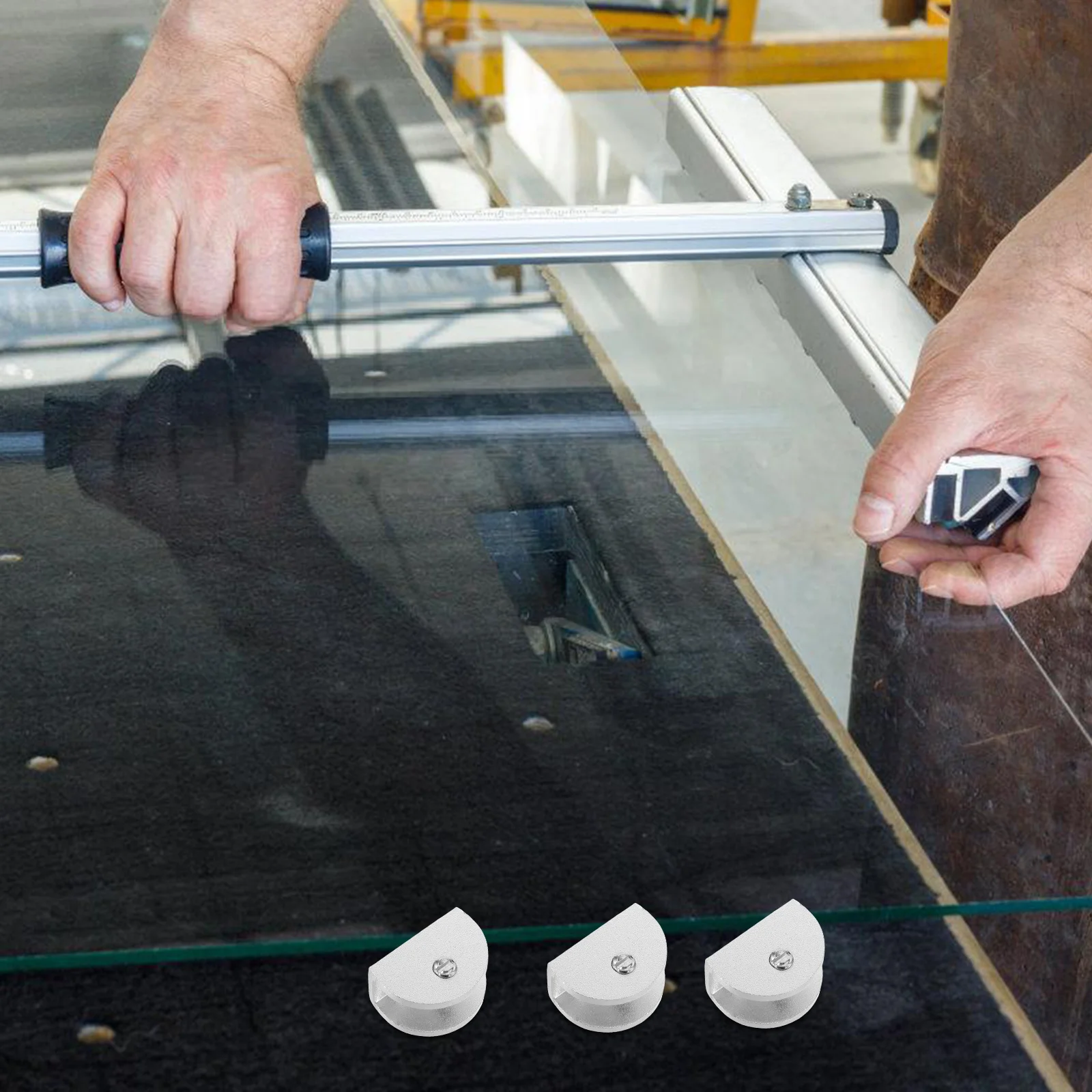 

6Pcs Mirror Clips Glass Aluminum Mounting Clamp for Wall Bathroom Mirror Holders Glass Shelf Support Brackets Sturdy