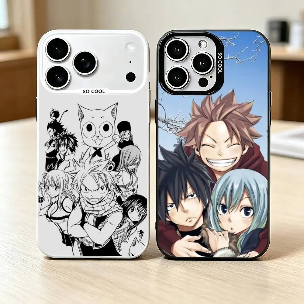 Hot-blooded anime F-Fairy Tail Phone Case For iPhone 17,16,15,14,13,12,11 Plus,Pro Max,XS,Colorful Silver Black Cover