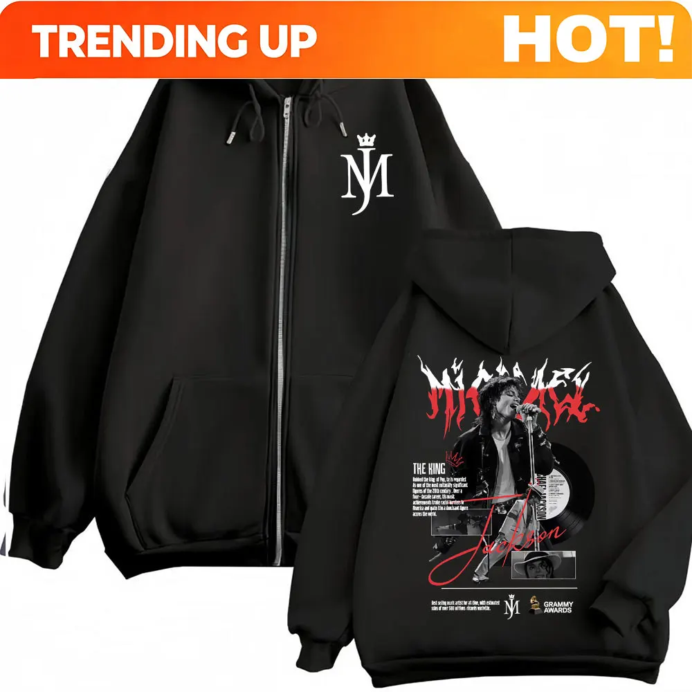 Customization King Of Pop Michael Jackson Bad Era Jacket Sweatshirts Men Women Hip Hop Pop Music Zip Up Hoodies Fashion Zipper P