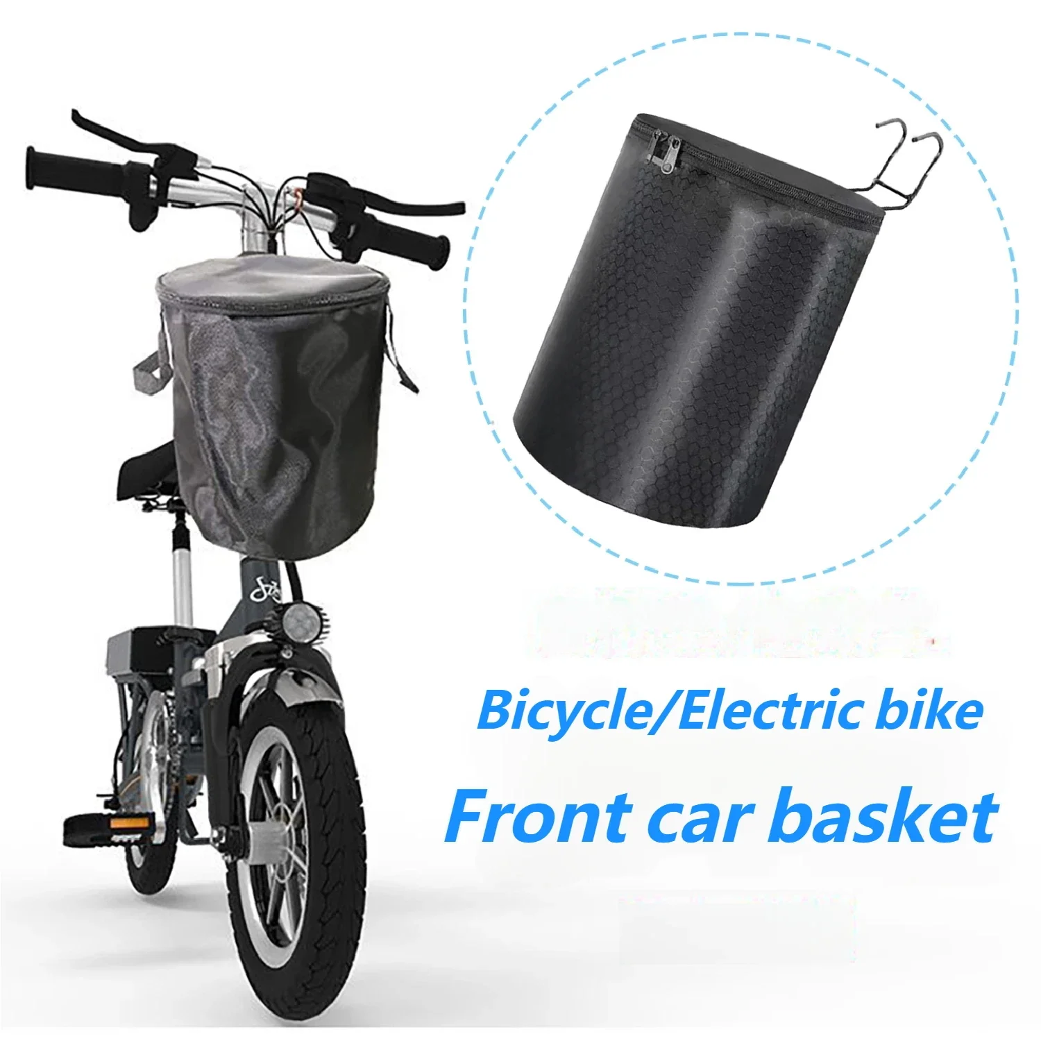 

Складная водонепроницаемая велосипедная корзина большой вместимости, черная, с креплением на липучке для шоссейных, горных, электровелосипедов и скутеров