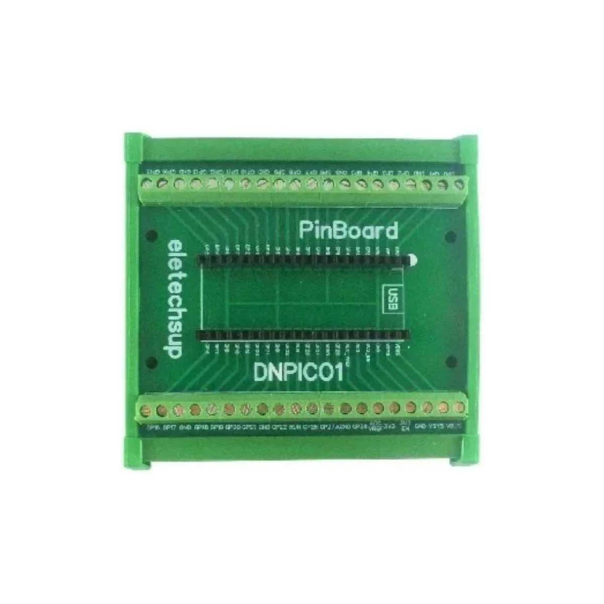 DIN Rail Mount Screw Terminal Block Adapter GPIO Expansion Module for Raspberry Pi Pico RP2040 MCU Development Board