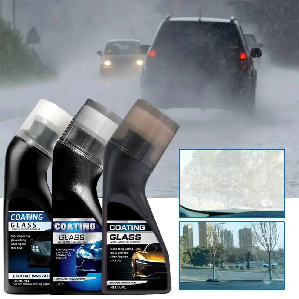 Car Glass Anti-fog Agent Windshield Cleaner Waterproof Rainproof 100ML Anti-fogging Nano Agent Car Coating Supplies J4J9