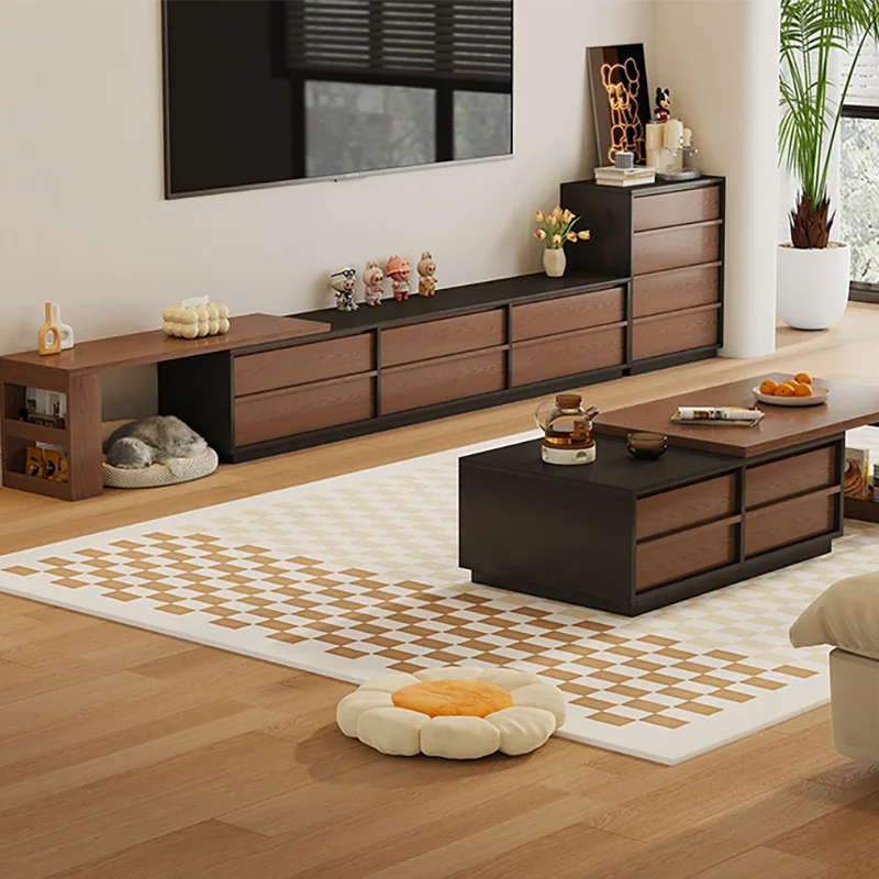 Luxury Design Tv Cabinet Floor Adjustment Minimalist Aesthetic Tv Cabinet Italian Trendy Meuble Télévision Living Room Furniture