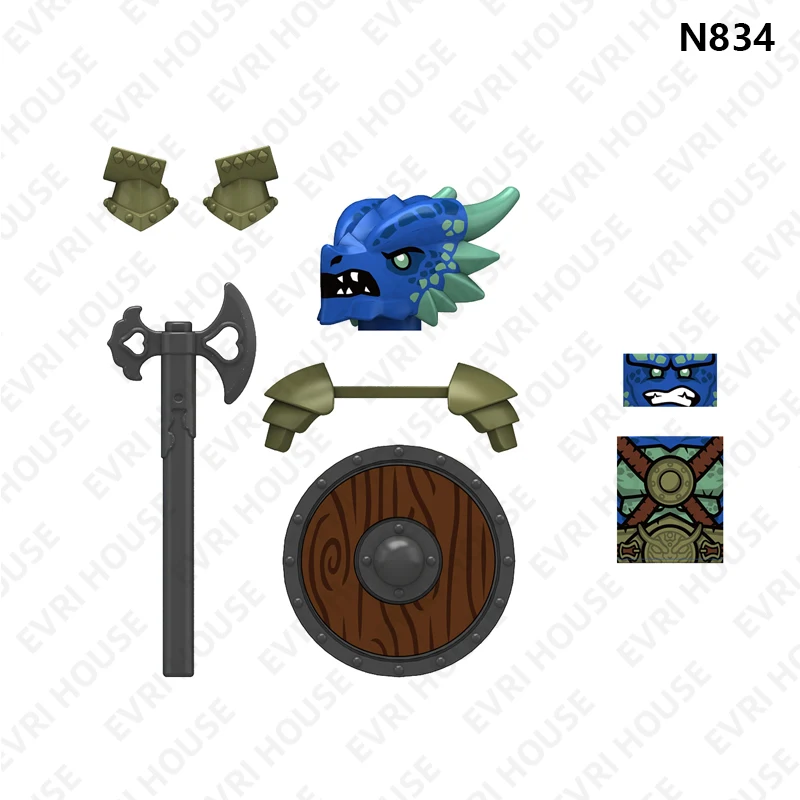 Dragon Knight blocs de construction poupées Mini figurines briques assemblage accessoire jouets pour enfants N833-836