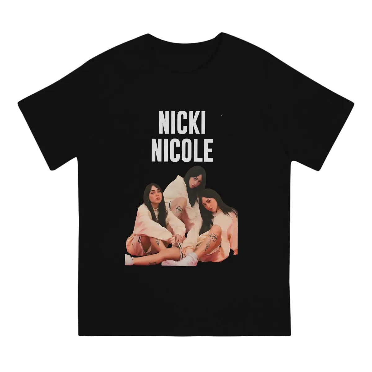 Wapo Traketero Men\'s T Shirts Nicki Nicole Singer Funny Tees Short Sleeve Round Neck T-Shirt Cotton Summer Clothing