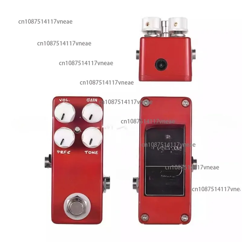 Min Effect Pedal Mini Crunch Red Distortion Guitar Pedal True Bypass Full Metal Shell
