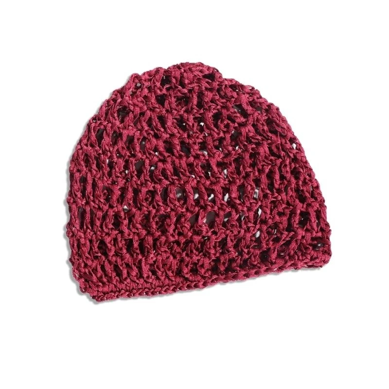 Gorro sin ala de ganchillo calado, gorro de calavera Simple, gorro de punto transpirable para Otoño e Invierno, redecilla para el pelo a la moda, sombreros para dormir, 1-5 uds.