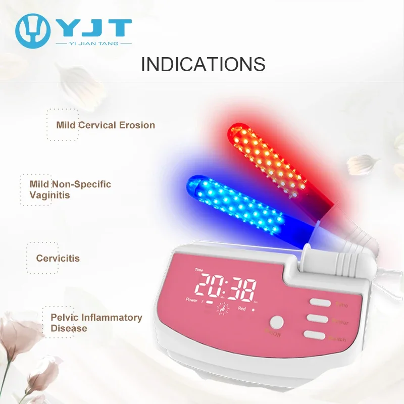 red and blue light led vaginal rejuvenation wand tightening machine physical therapy