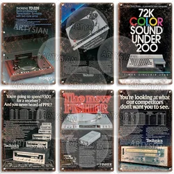 Electronic Equipment Ads Metal Sign Turntable Phonograph Plaque Technics Fisher Akai Dual Thorens Pioneer Longines Symphonette