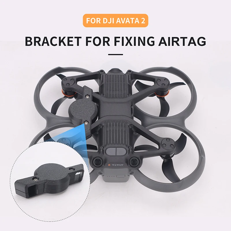 For DJI Avata 2 Drone Anti-lost Anti-theft Tracking Locator Positioner AirTag Mounting Bracket Fixed Holder Stand Case Accessory